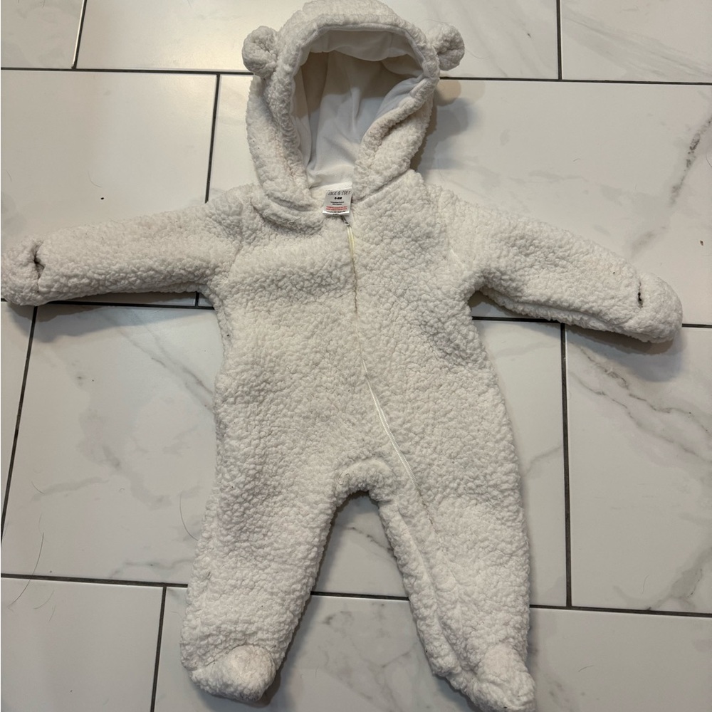 0-6 Month Fuzzy Winter Suit